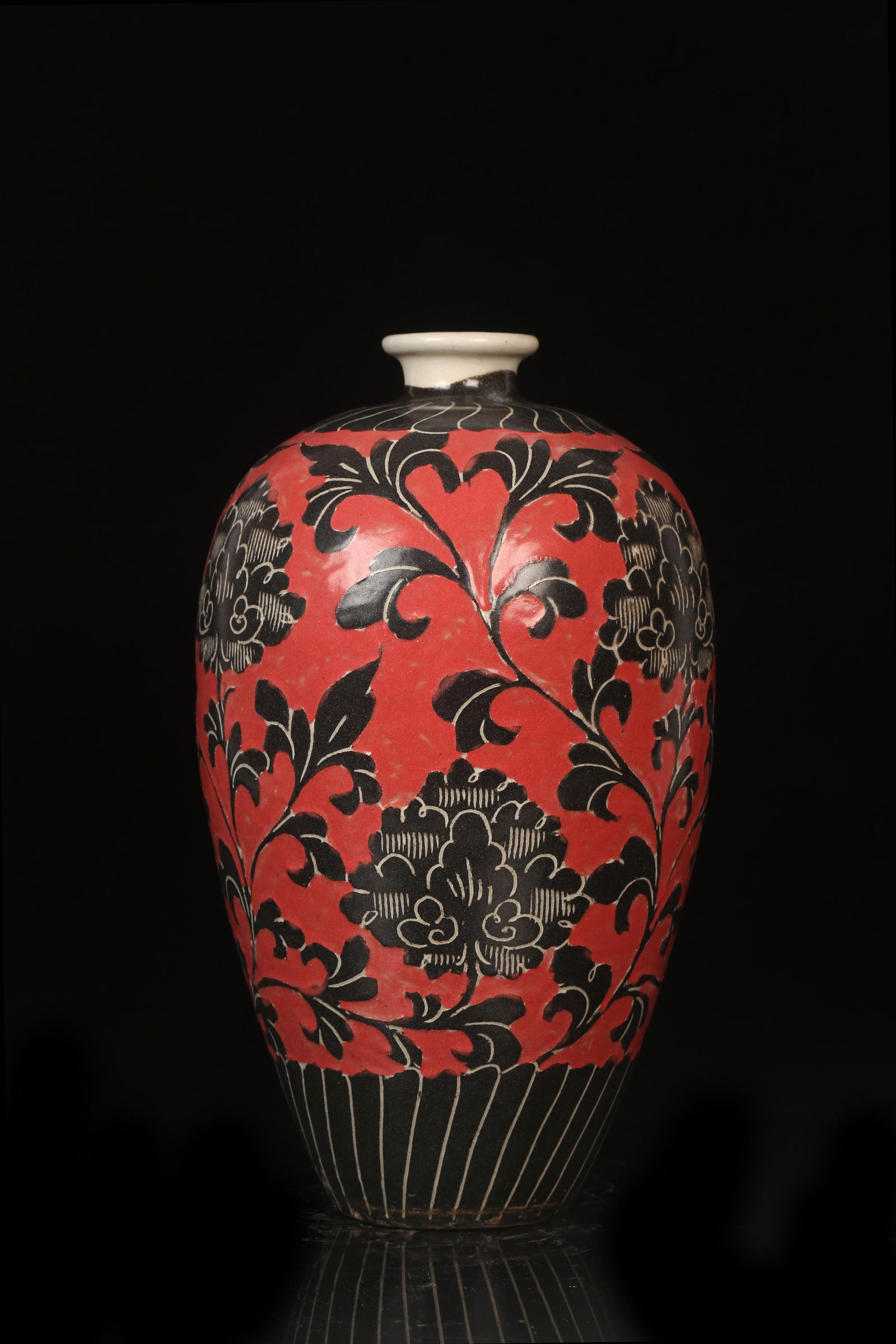 A Cizhou Meiping Vase: A Cizhou Meiping Vase. Height: 12.2in Diameter: 6.7in.