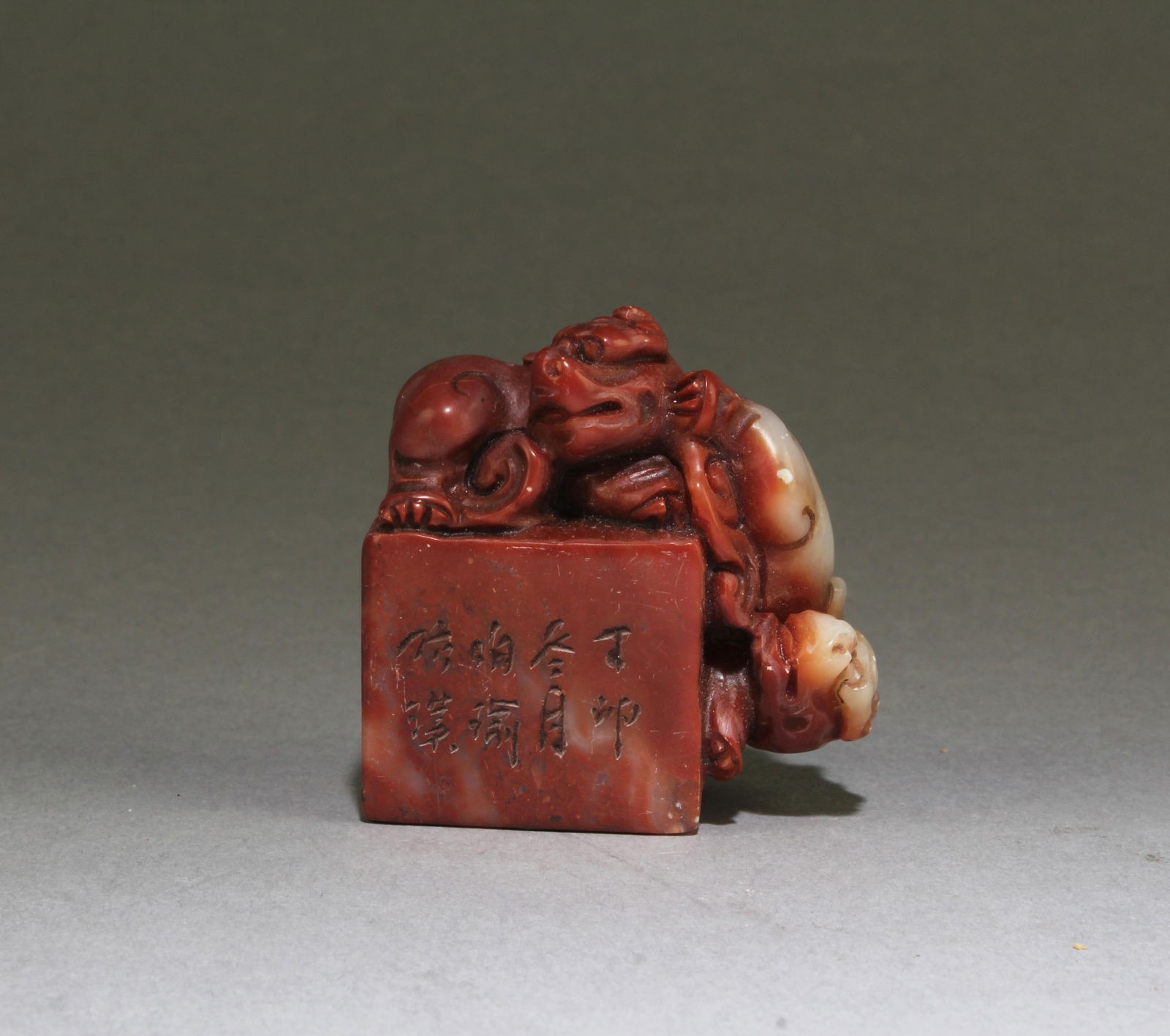 Chinese Soapstone Seal: Chinese Soapstone Seal. Length: 1.75"