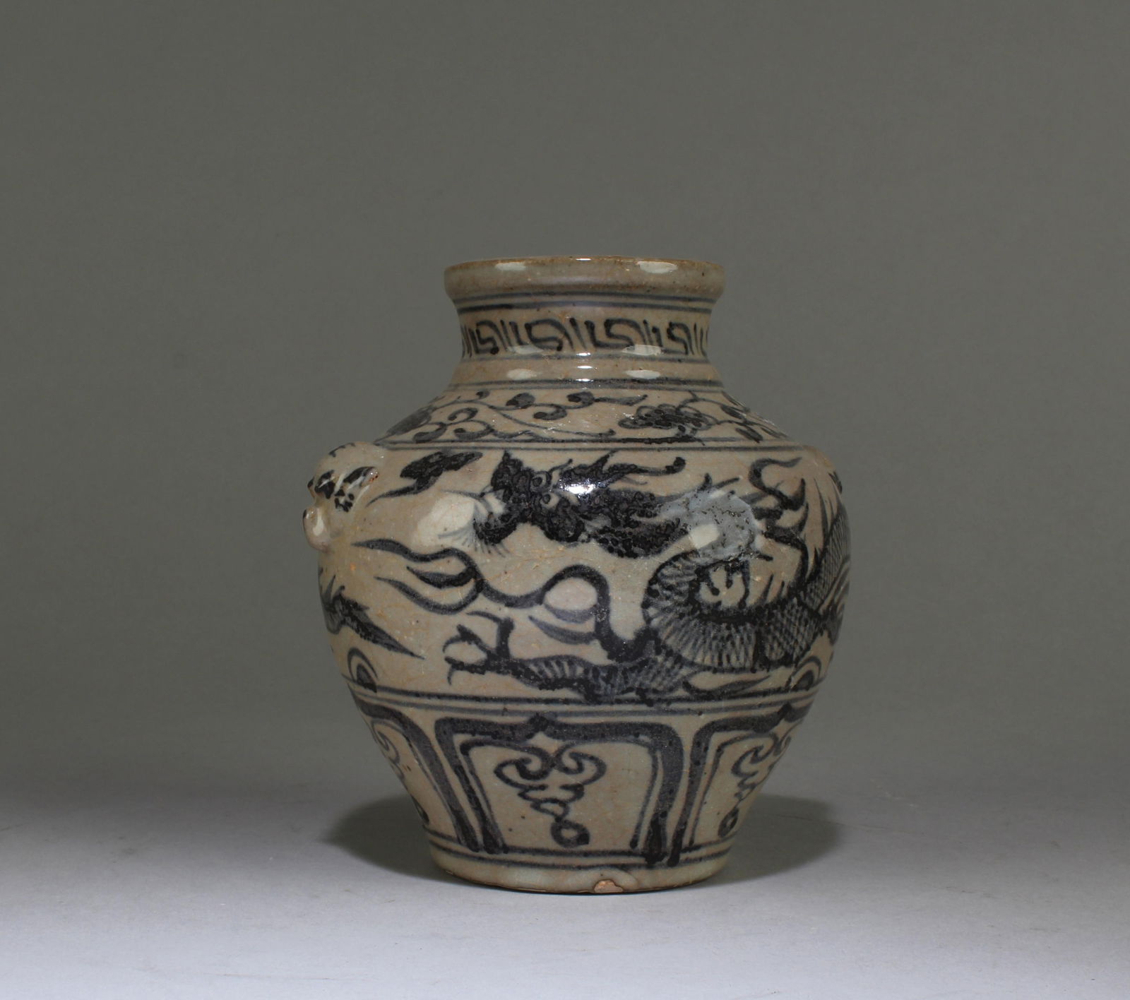 Chinese Blue & White Porcelain Vase: Chinese Blue & White Porcelain Vase. Height: 5"