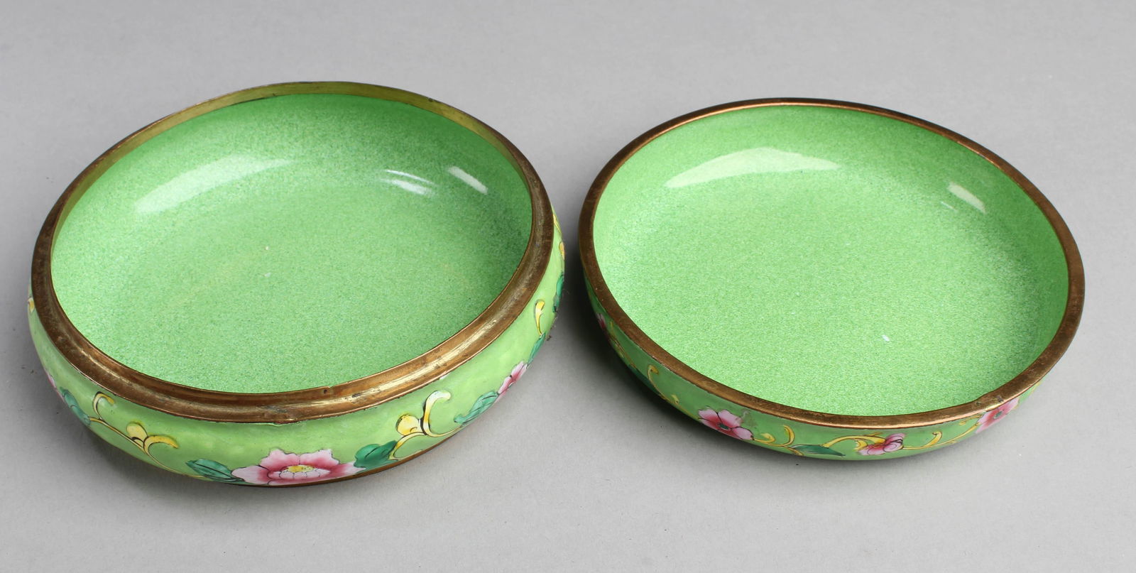 Antique Enamel Glazed Round Container - 2