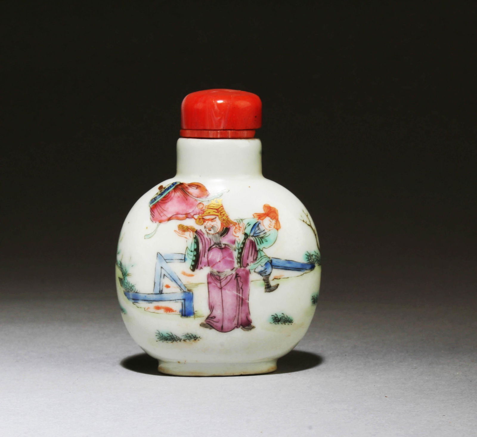 Antique Chinese Porcelain Snuff Bottle (1 of 7)