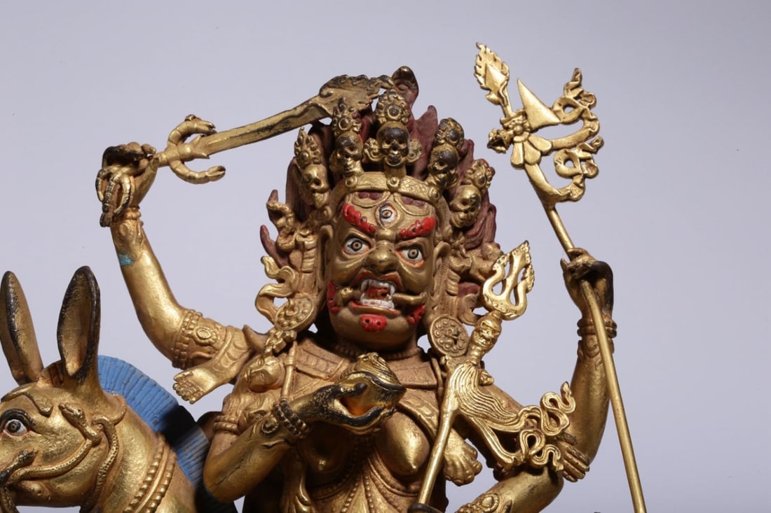 A Gilt Bronze Shri Devi Statue - 2