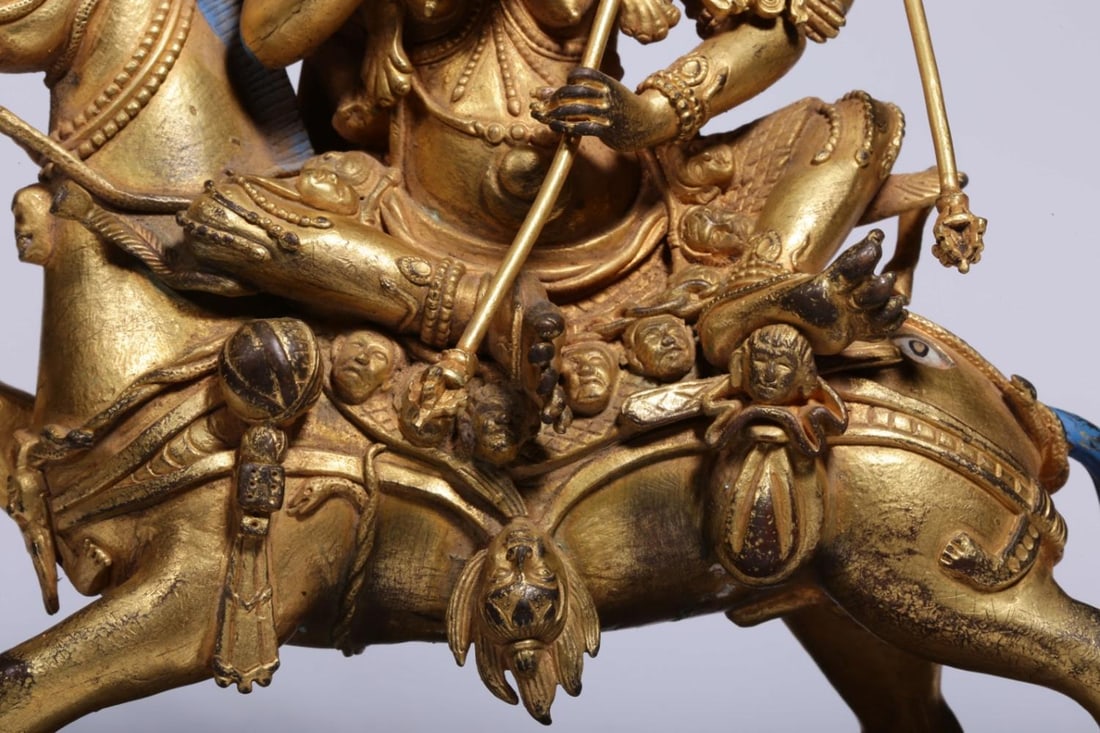 A Gilt Bronze Shri Devi Statue - 4