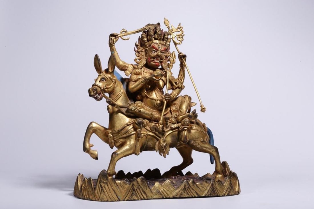 A Gilt Bronze Shri Devi Statue - 5