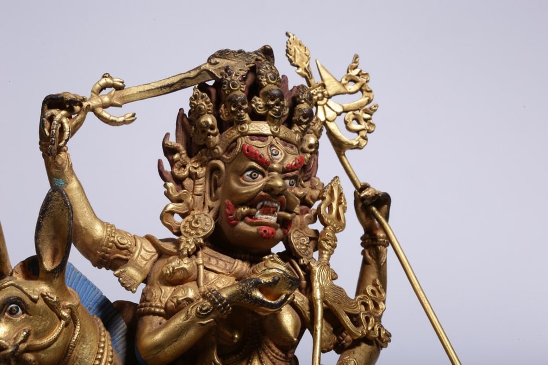 A Gilt Bronze Shri Devi Statue - 6