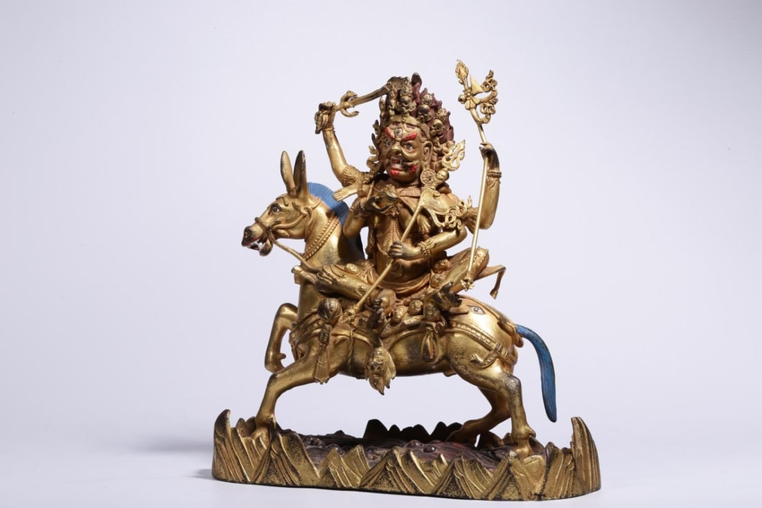 A Gilt Bronze Shri Devi Statue - 7