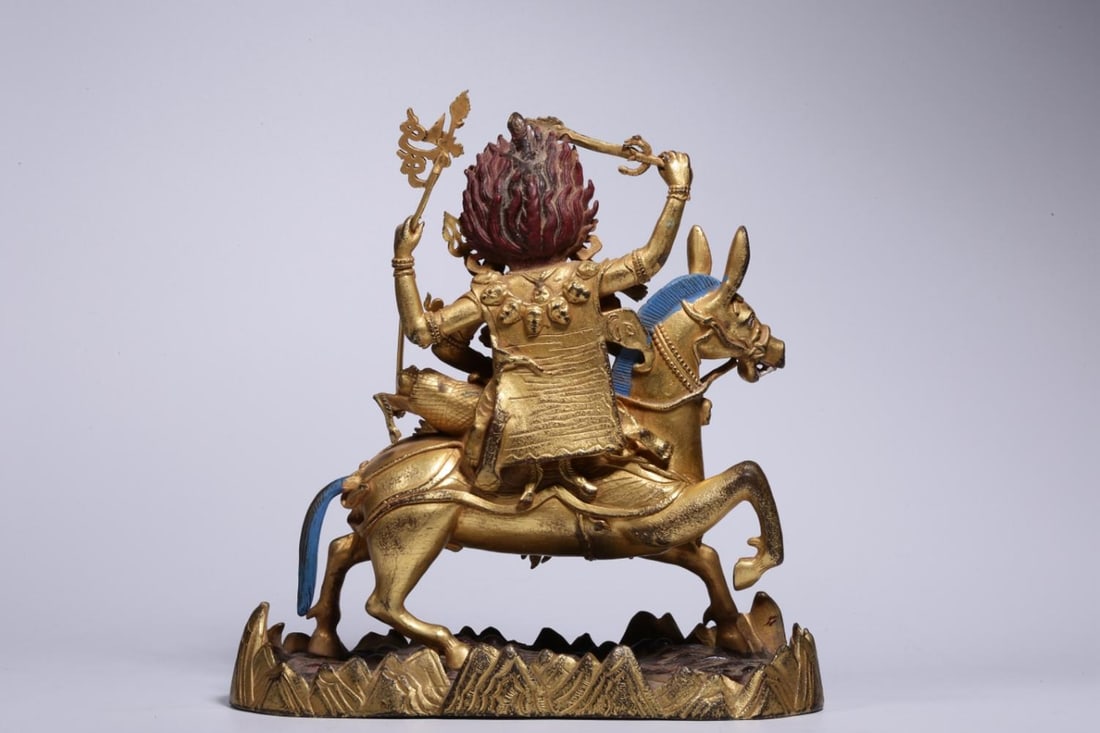 A Gilt Bronze Shri Devi Statue - 8