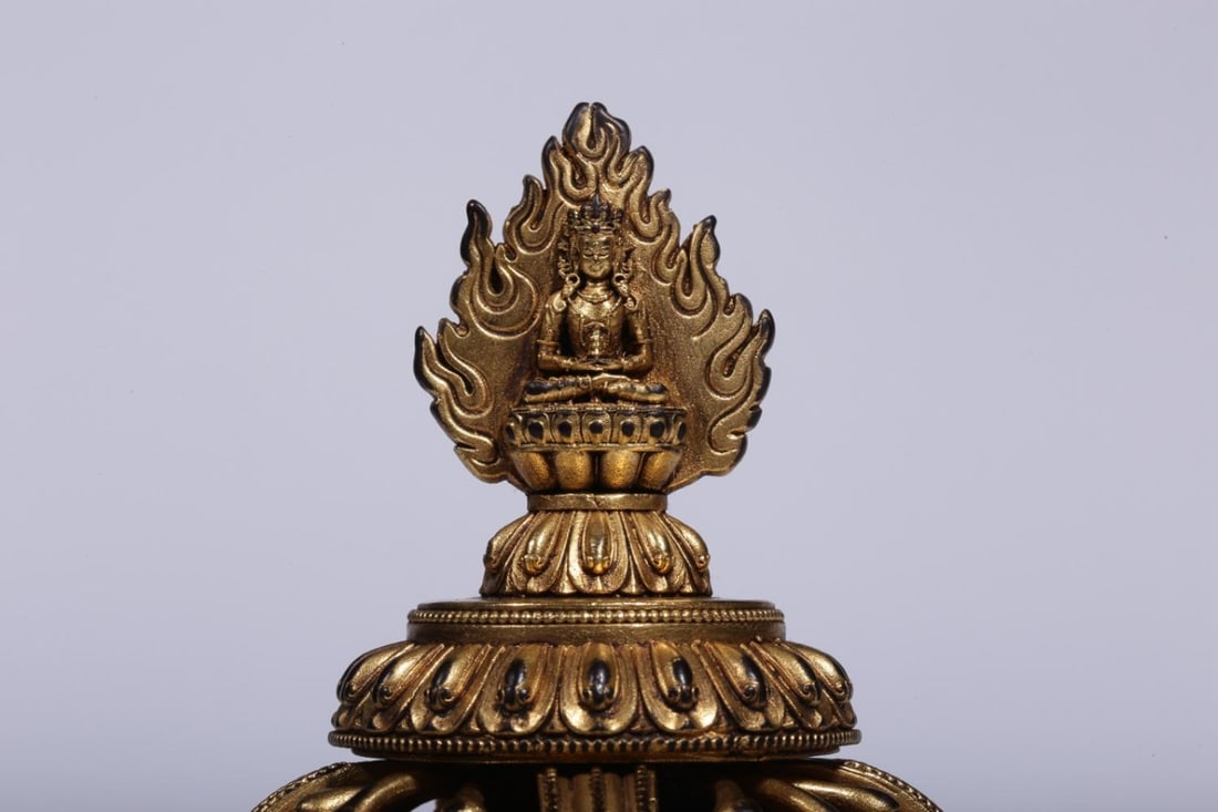 A Gilt Bronze Longevity Vase - 2