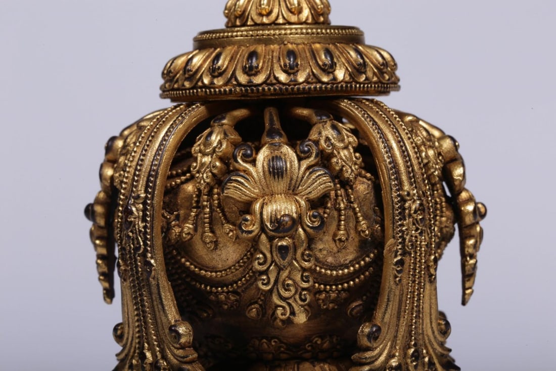 A Gilt Bronze Longevity Vase - 5