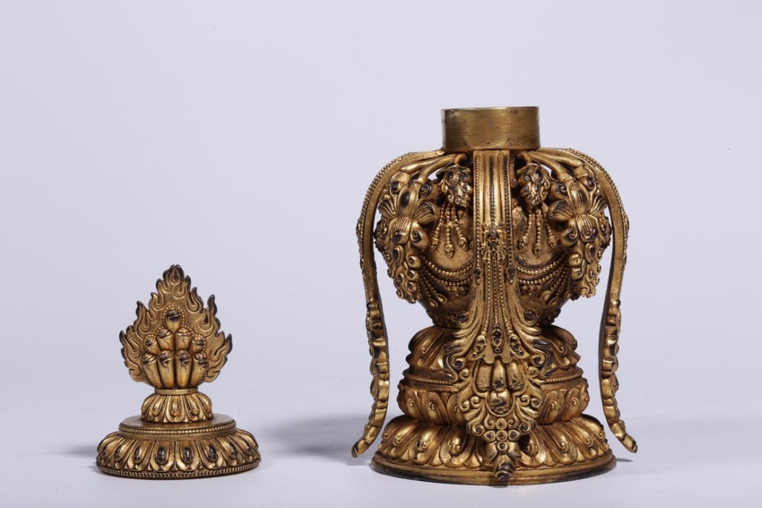 A Gilt Bronze Longevity Vase - 6