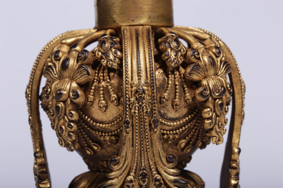 A Gilt Bronze Longevity Vase - 7