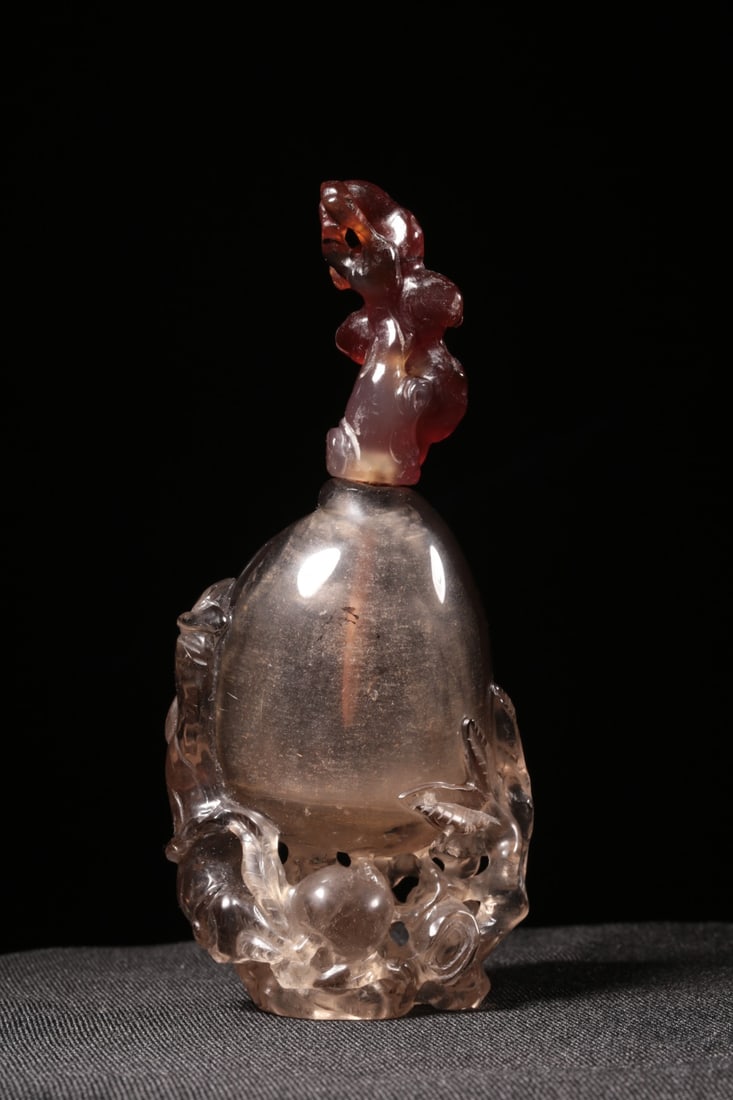 A Crystal Boy?and?Longevity Snuff Bottle - 5