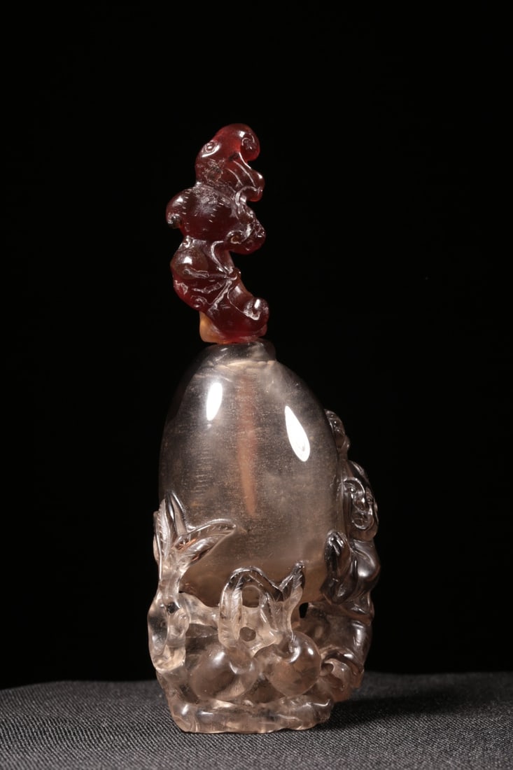 A Crystal Boy?and?Longevity Snuff Bottle - 7