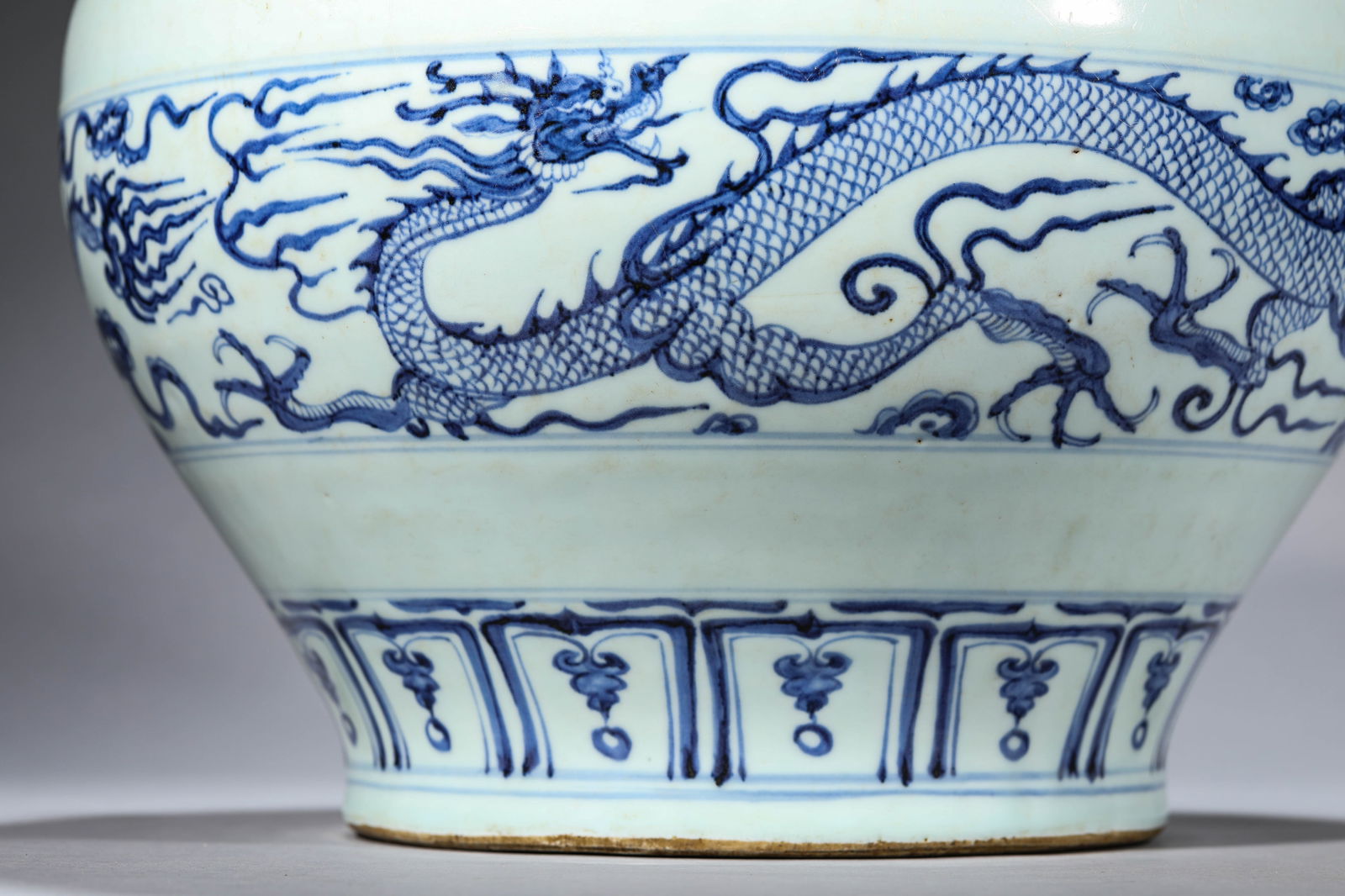 Blue and White Dragon Jar - 3