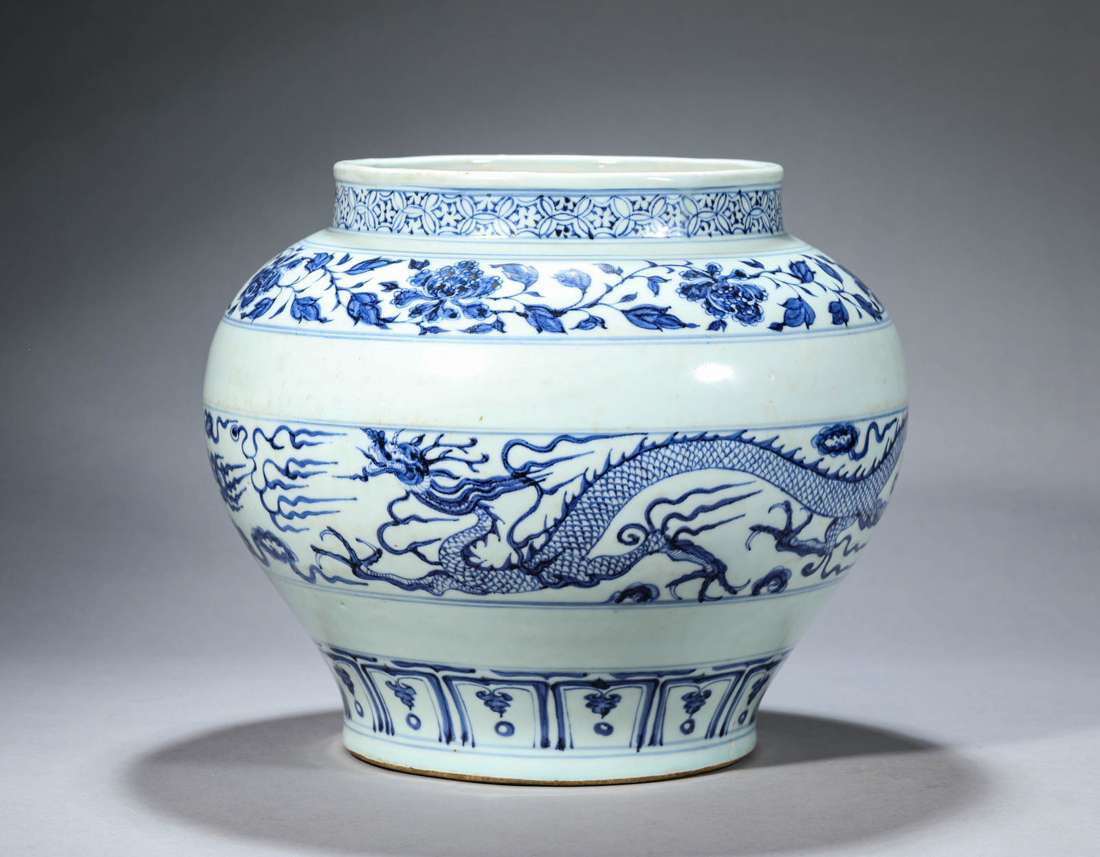 Blue and White Dragon Jar - 4