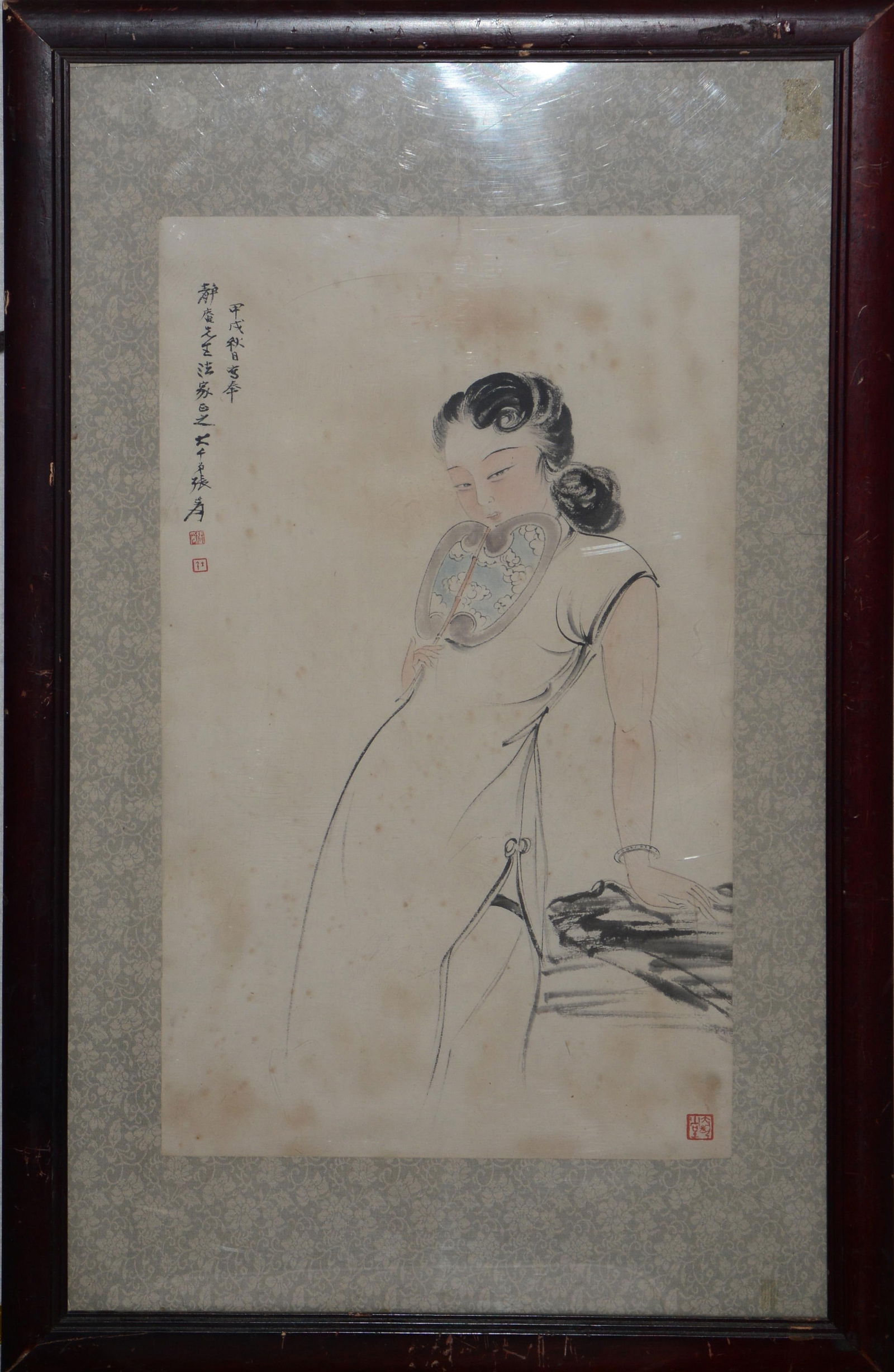 Attributed to Zhang Daqian, Chinese Painting, Ink on Paper: Attributed to Zhang Daqian, Chinese Painting, Ink on Paper. 18.90"×10.63"
