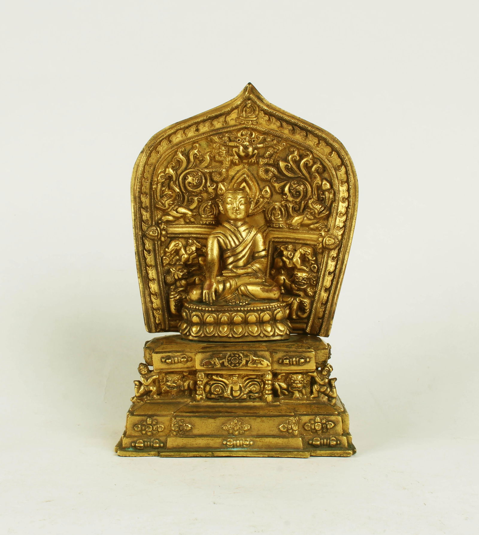 15th Century Gilt Bronze Buddha Statue: 15th Century Gilt Bronze Buddha Statue. Height: 6.5" Provenance: Pasadena Antique Center
