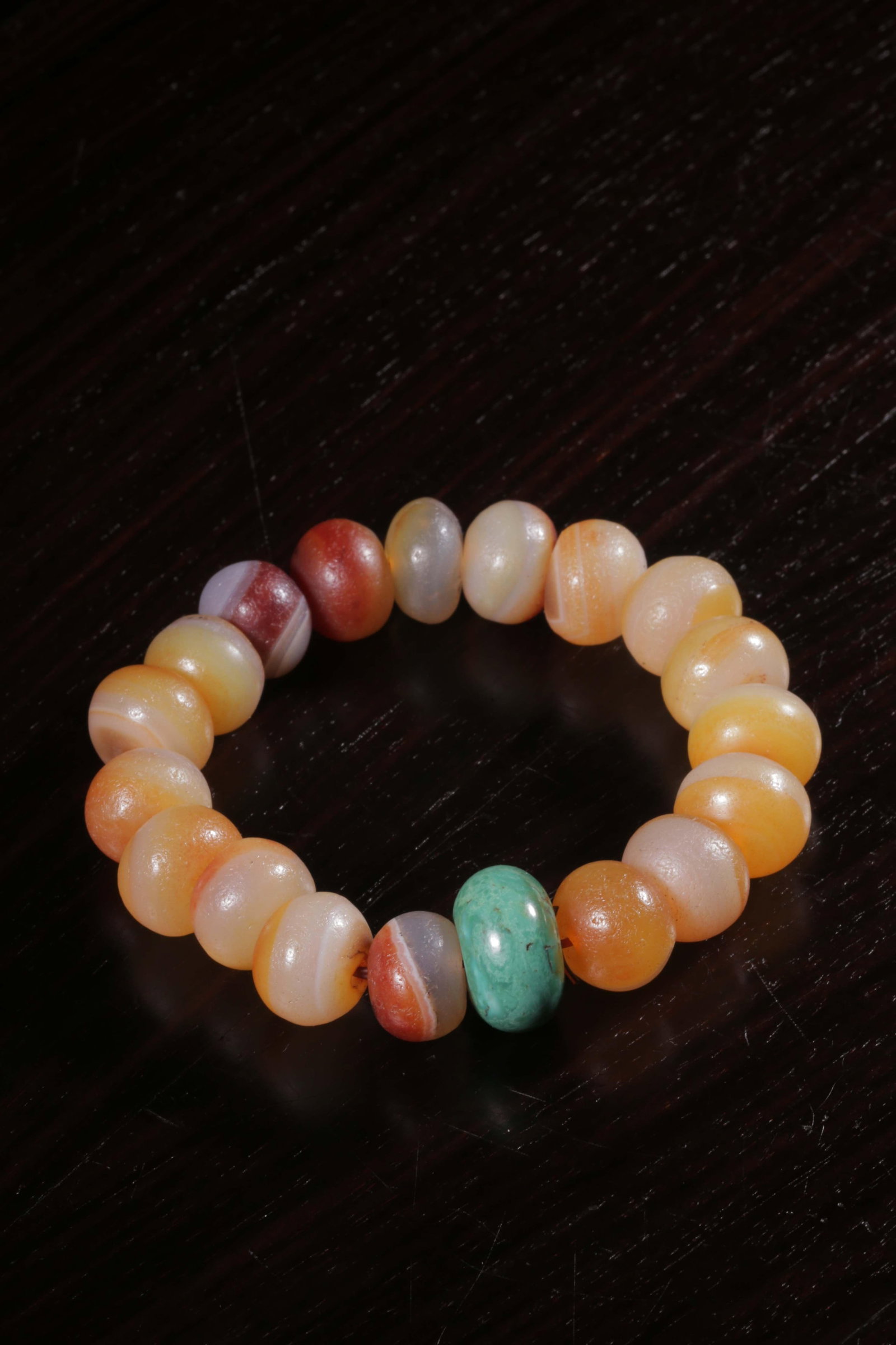 A Prayer Beads Necklace: A Prayer Beads Necklace. Diameter: 0.59" Thickness: 0.39" Weight: 0.16lbs.