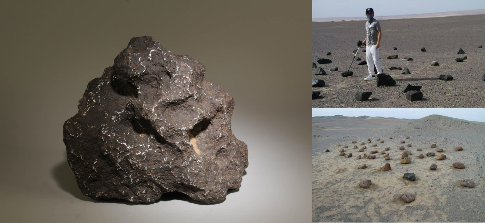 A Possible Meteorite: A Possible Meteorite. Unverified. Dimension: 13" x 10" x 7.5".