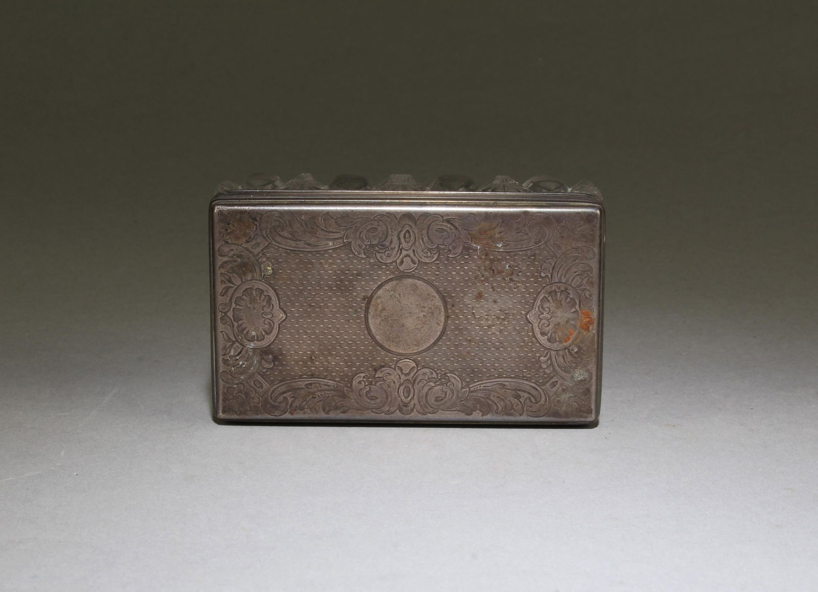 Antique Water Crystal Rectangular Shaped Container - 3