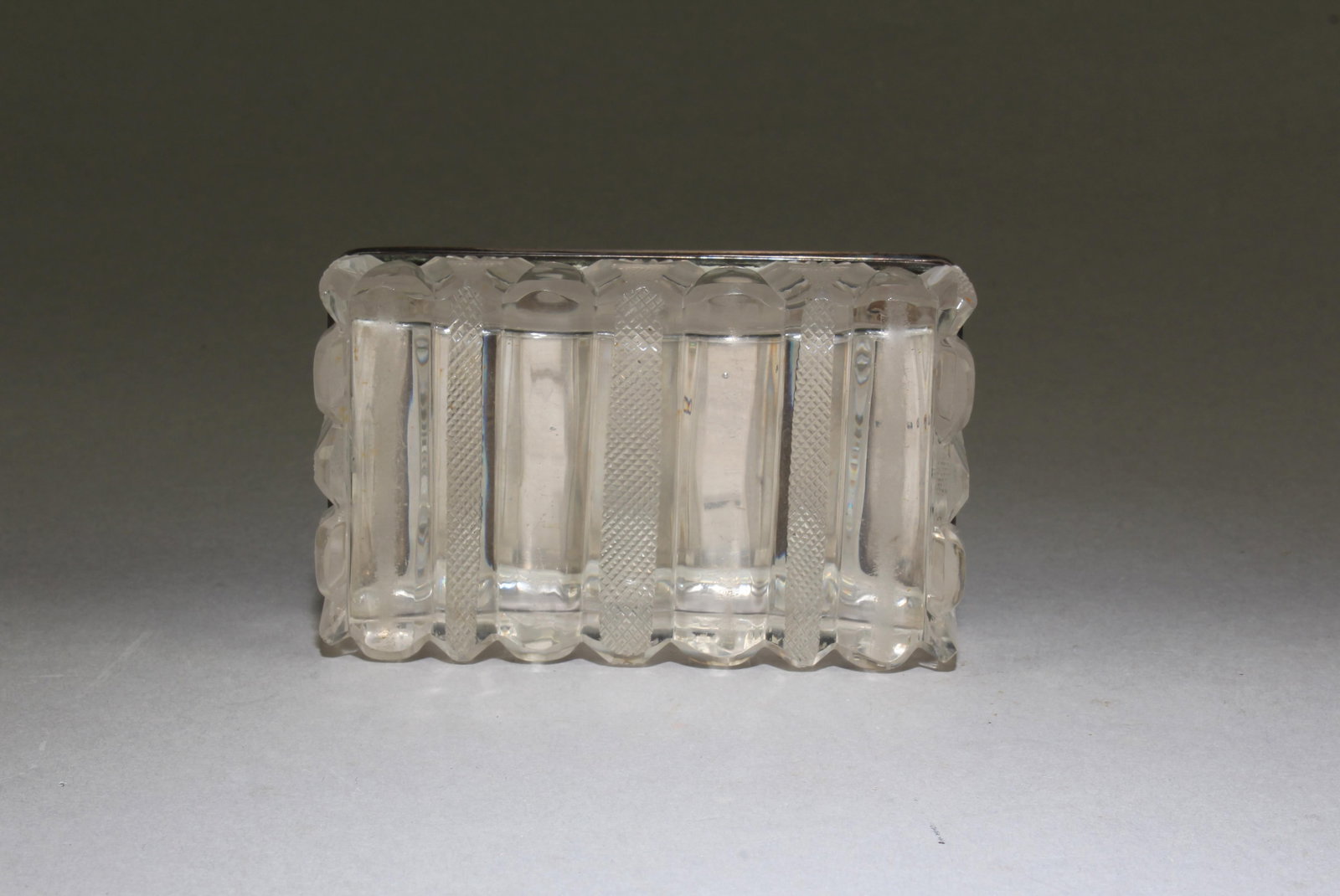 Antique Water Crystal Rectangular Shaped Container - 5