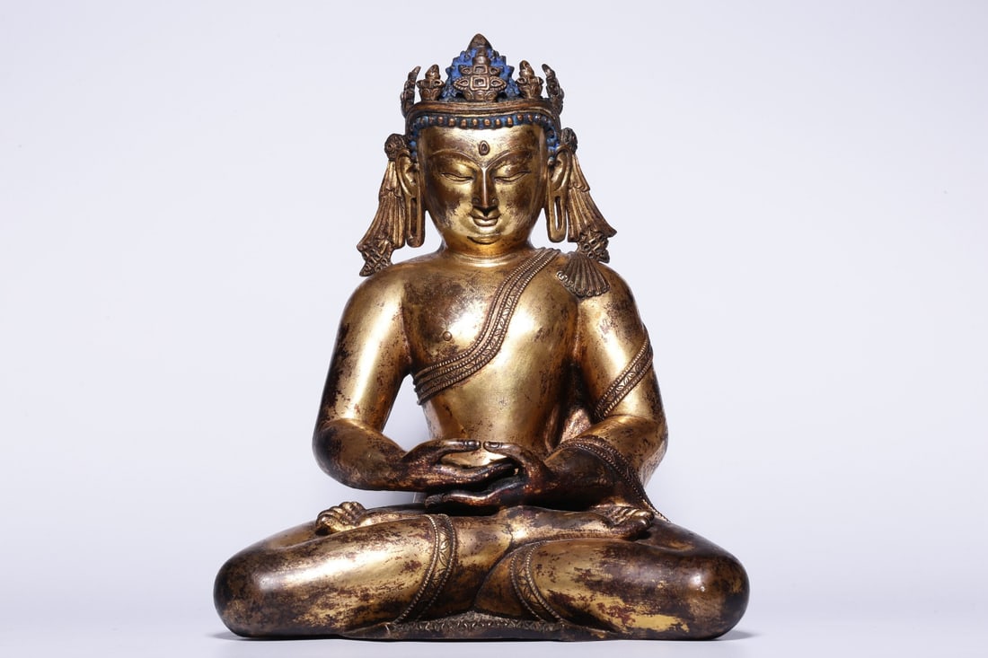 A Gilt Bronze Amitabha Statue (1 of 12)