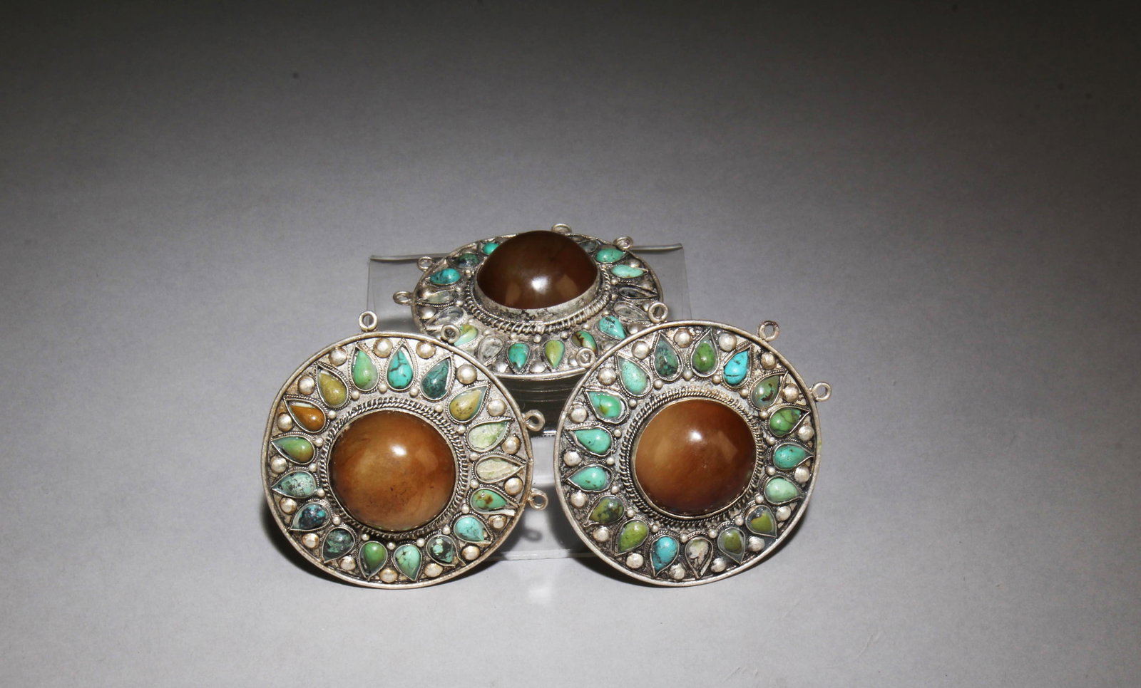 Three Pendants: Three Pendants. Diameter: 2.5".