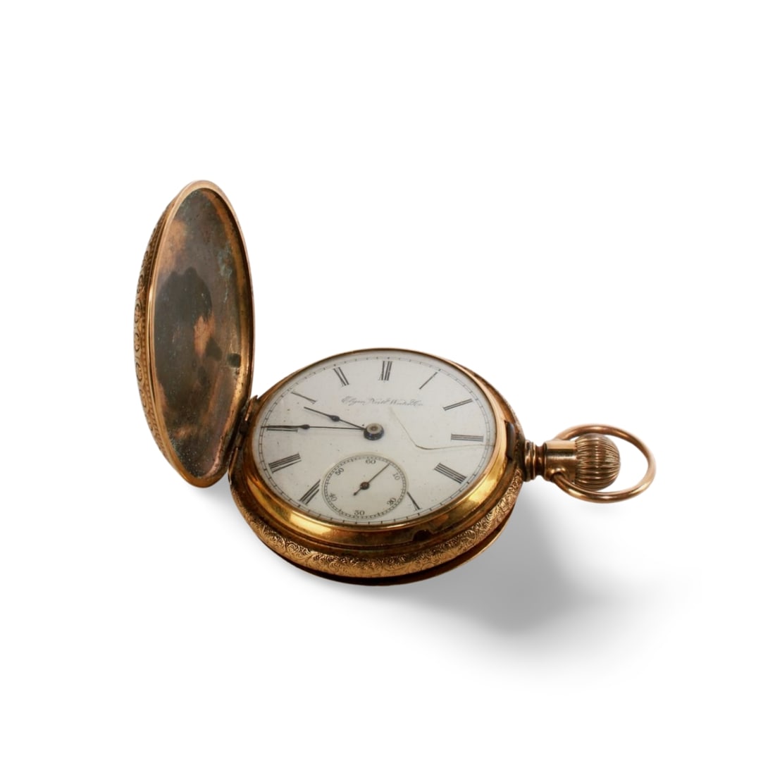 An Antique Elgin Gilt Finish Pocket Watch (1 of 7)