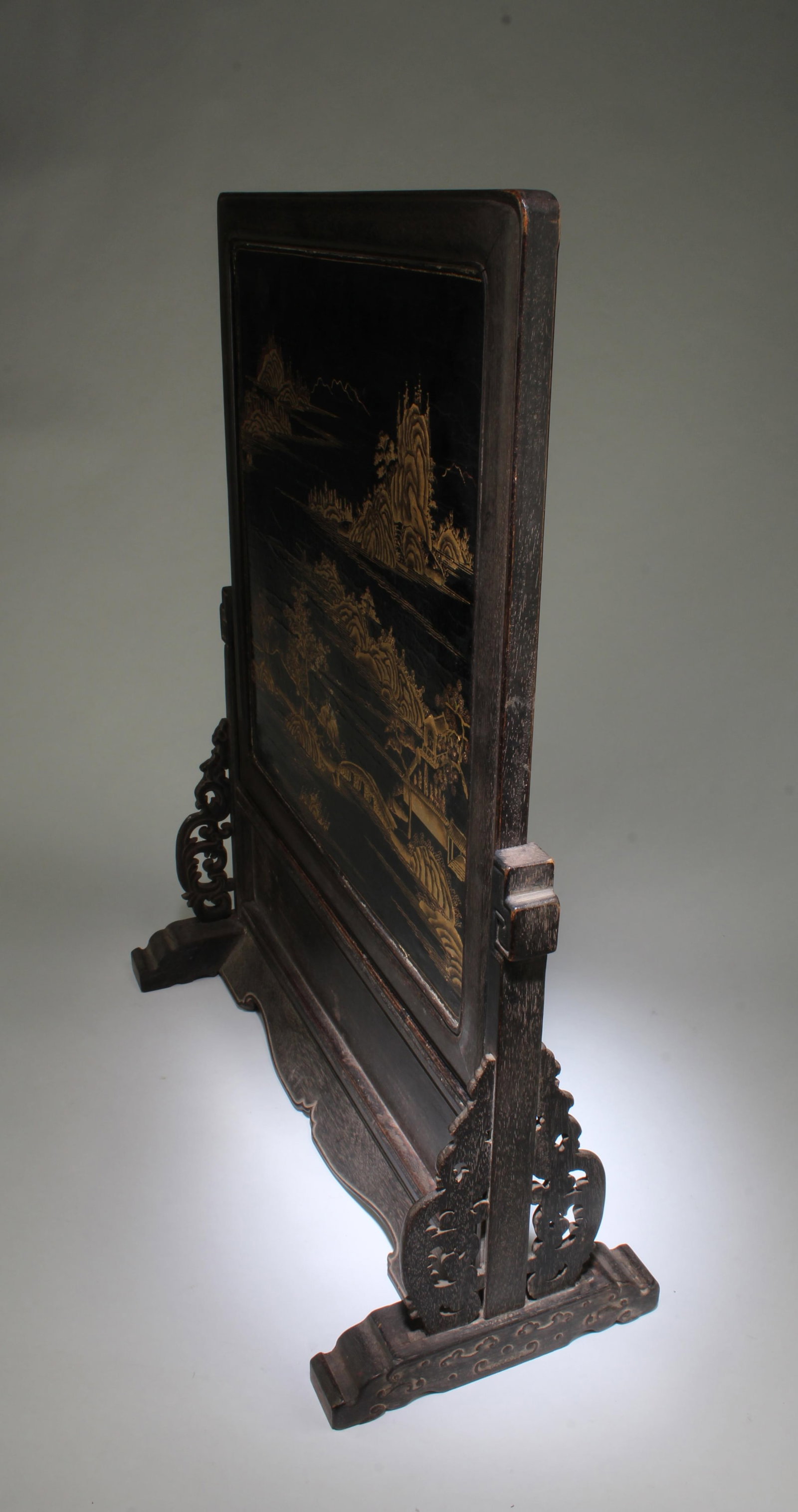 A Cinnabar Lacquer Table Screen - 8