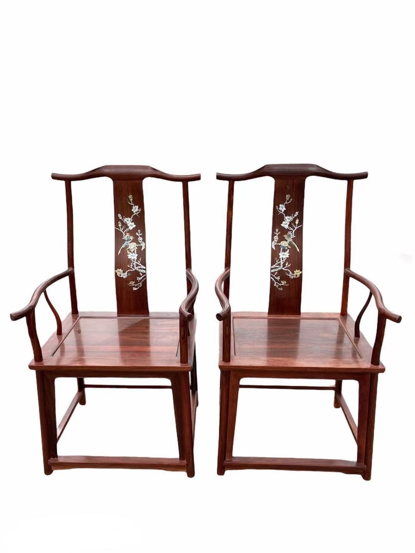 A Pair of Chinese Hardwood Chairs (1 of 8)