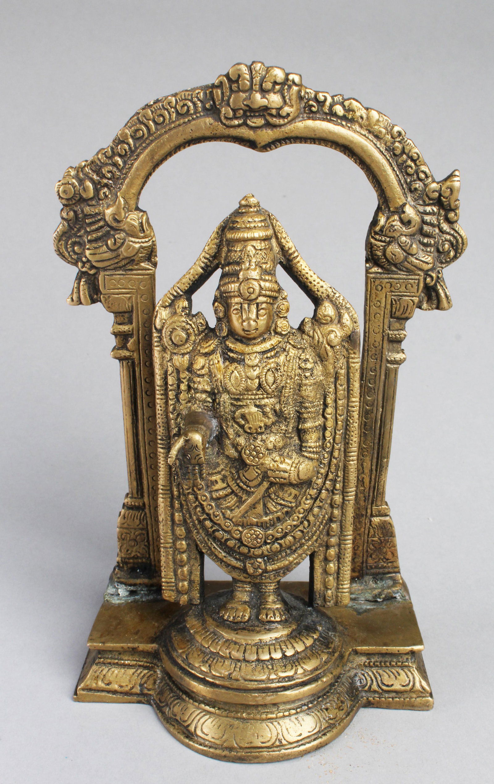 A Gilt Bronze Deity Statue: A Gilt Bronze Deity Statue. Height: 7.5"