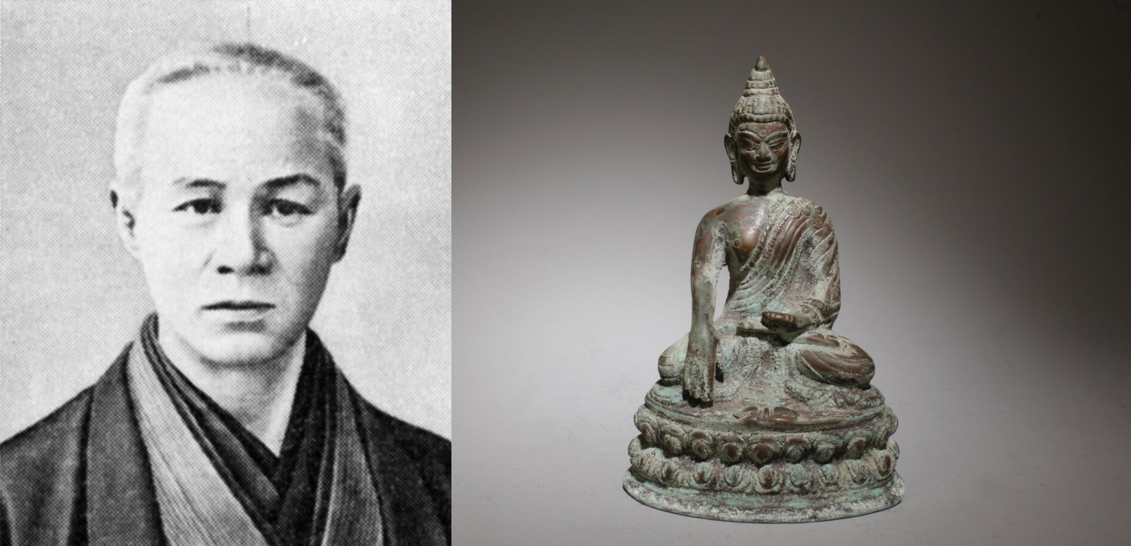 A Bronze Buddha Statue: A Bronze Buddha Statue. Dimension: 6" x 3.75".