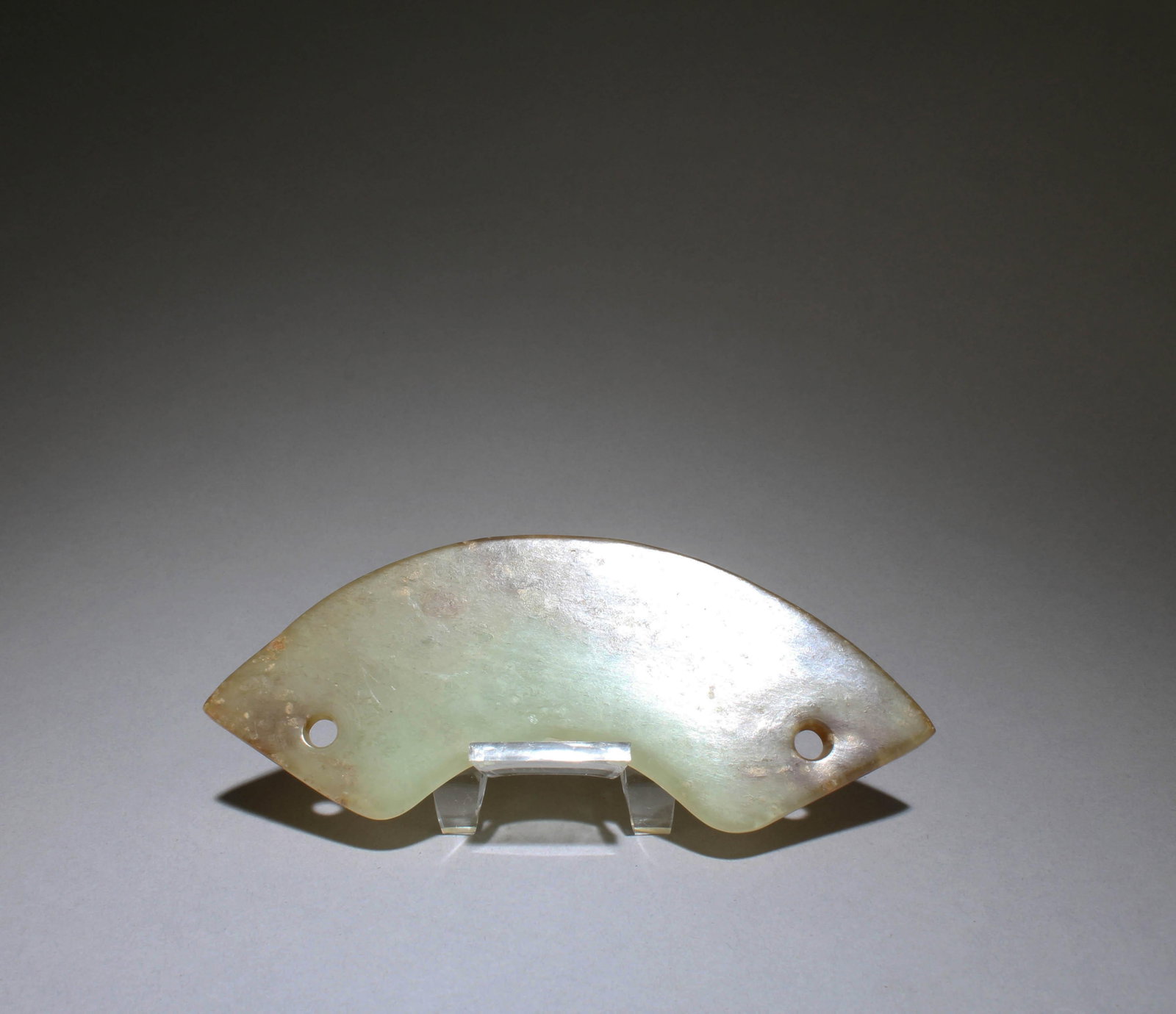 A Carved Jade Pendant: A Carved Jade Pendant. Dimensions: 4.8" x 1.7"