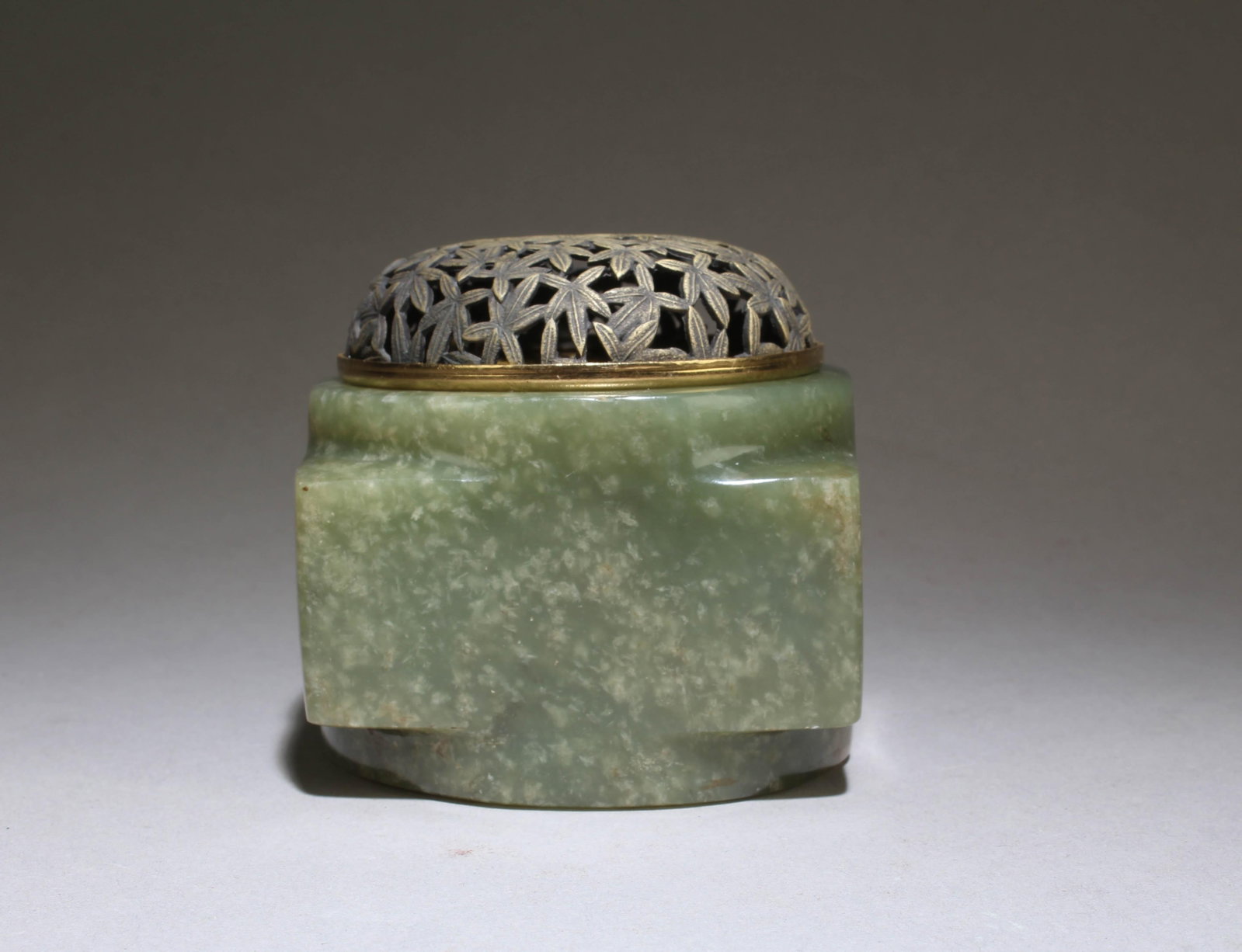 A Jade Cong: A Jade Cong. Dimensions: 2.5" x 2.7"