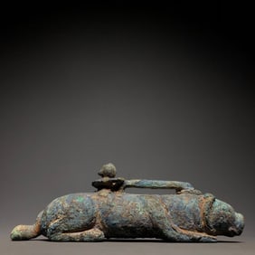 A Bronze and Jade Ornament