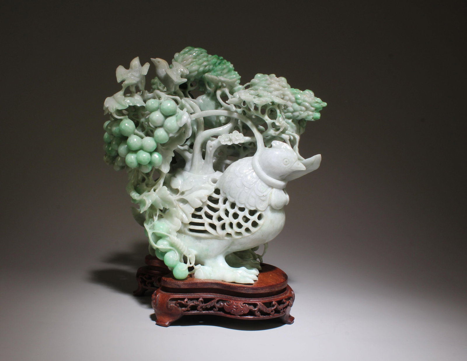 A Large Jadeite Jade Ornament with Stand (1 of 10)