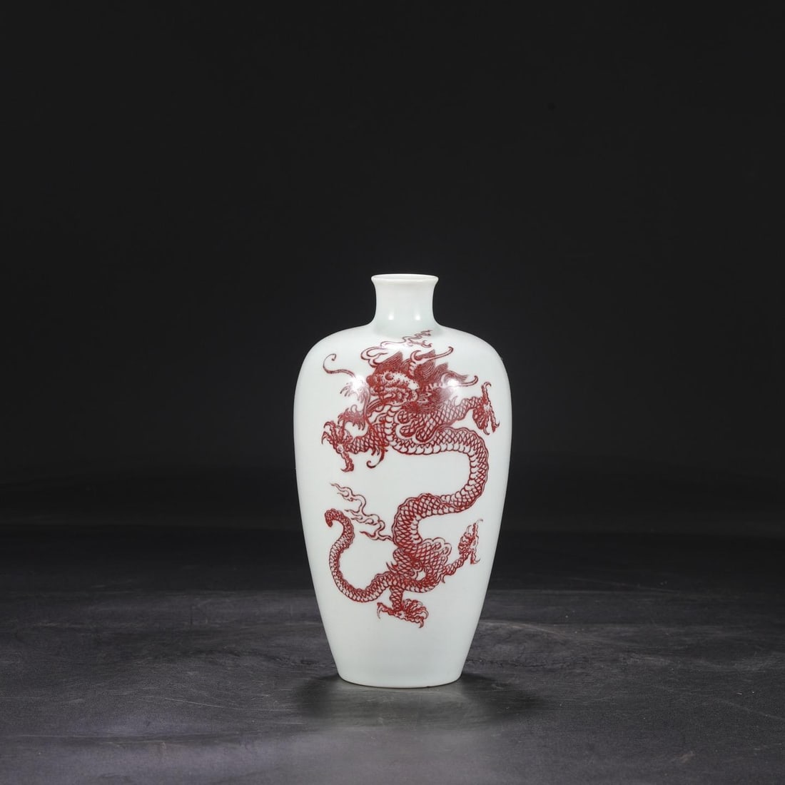 A Underglazed Red Dragon Lantern Vase - 2