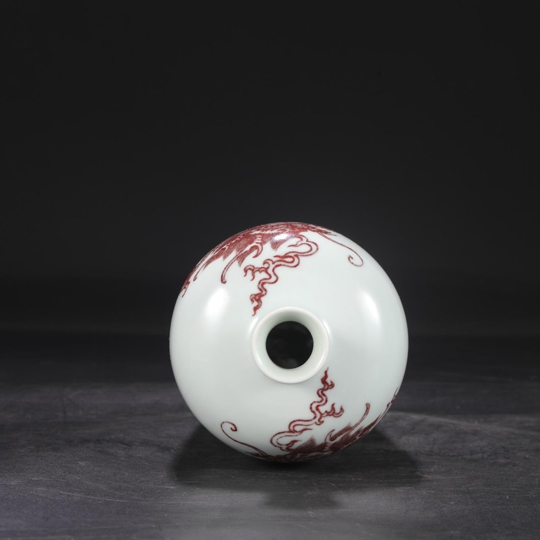 A Underglazed Red Dragon Lantern Vase - 4