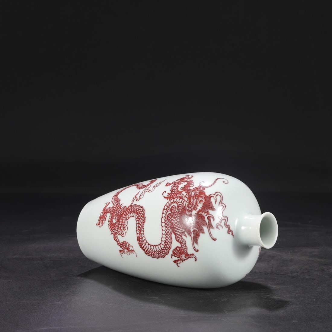 A Underglazed Red Dragon Lantern Vase - 5