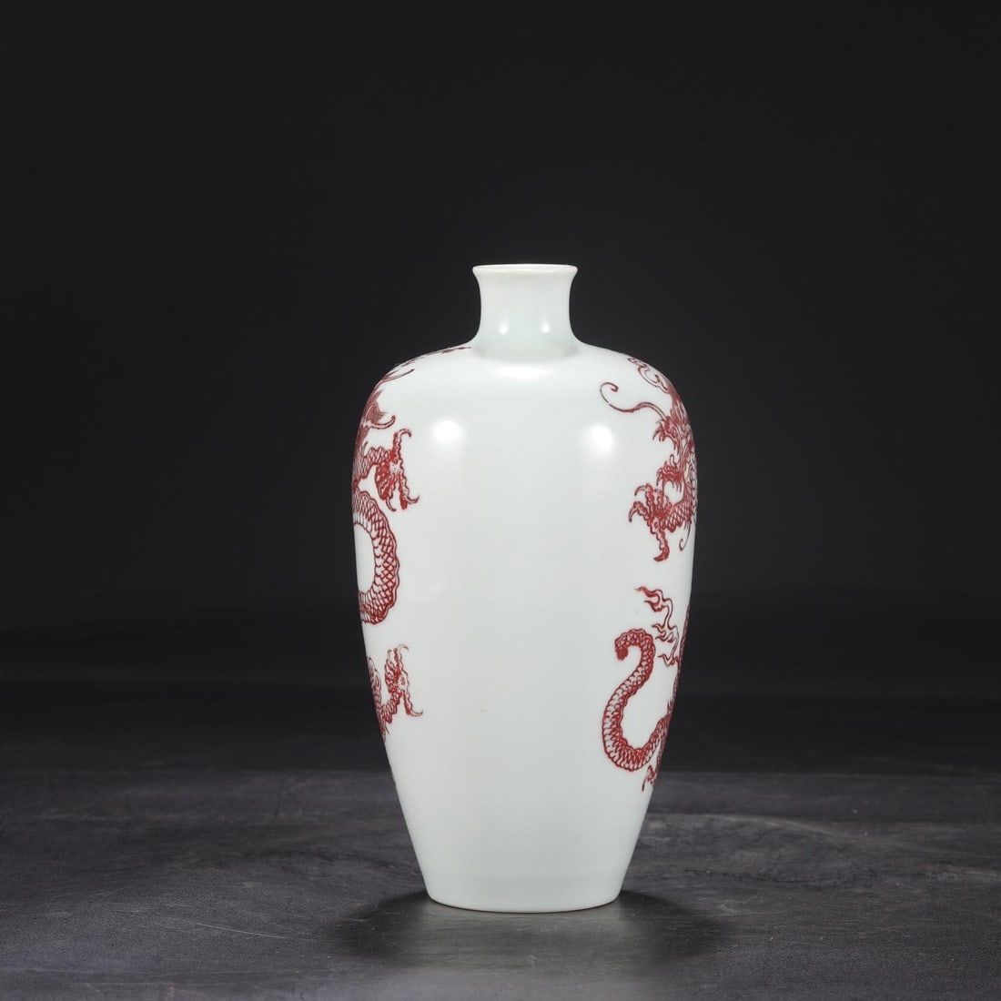 A Underglazed Red Dragon Lantern Vase - 6