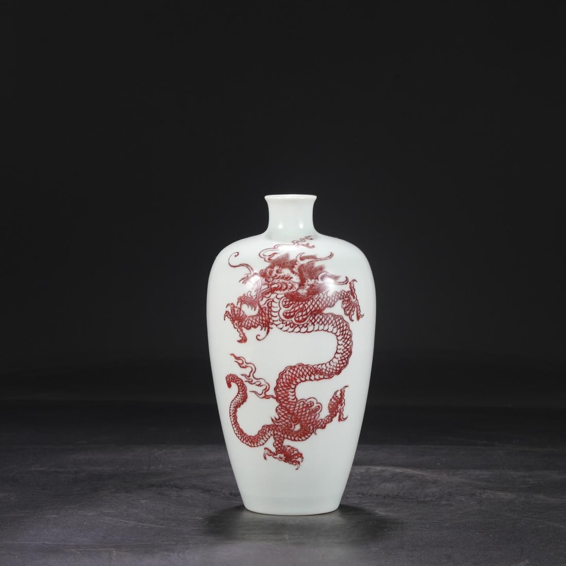 A Underglazed Red Dragon Lantern Vase - 7