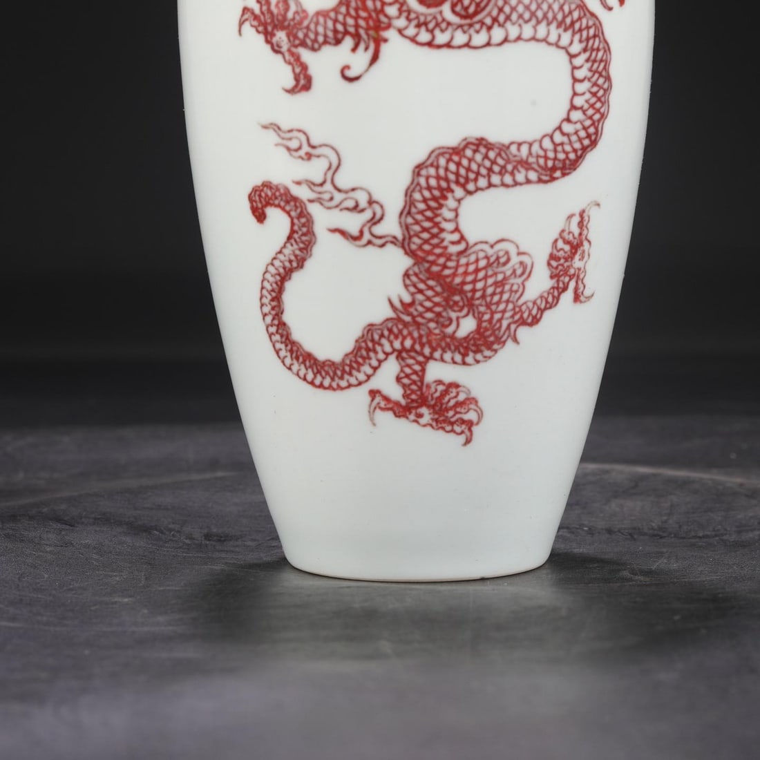 A Underglazed Red Dragon Lantern Vase - 9