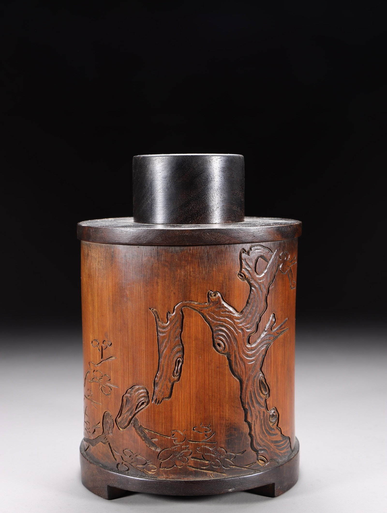 A Bamboo Carved Tea Caddy (1 of 9)
