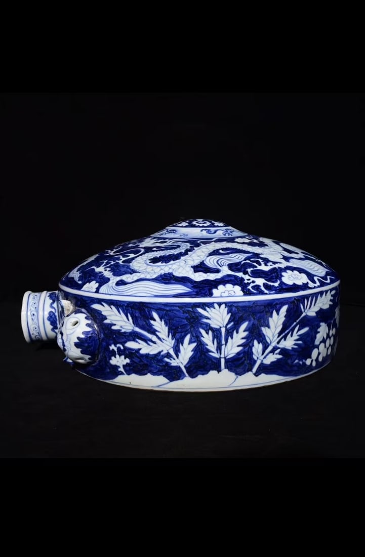 A Blue & White Flask - 7