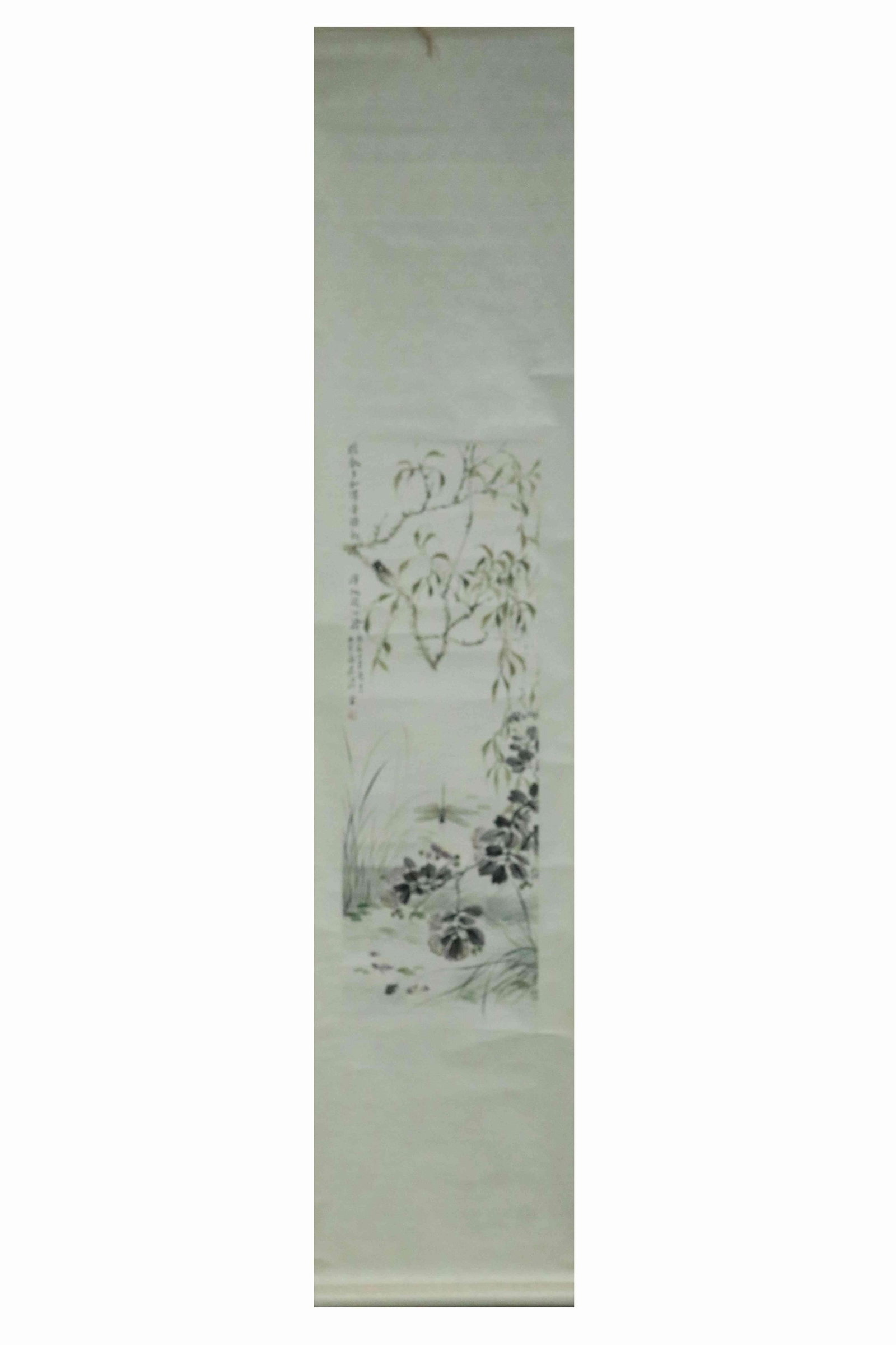 A Hanging Scroll Depicting Insects and Animals Attributed to Tang Yun: A Hanging Scroll Depicting Insects and Animals Attributed to Tang Yun. Dimensions: 37.01in x 12.20in.