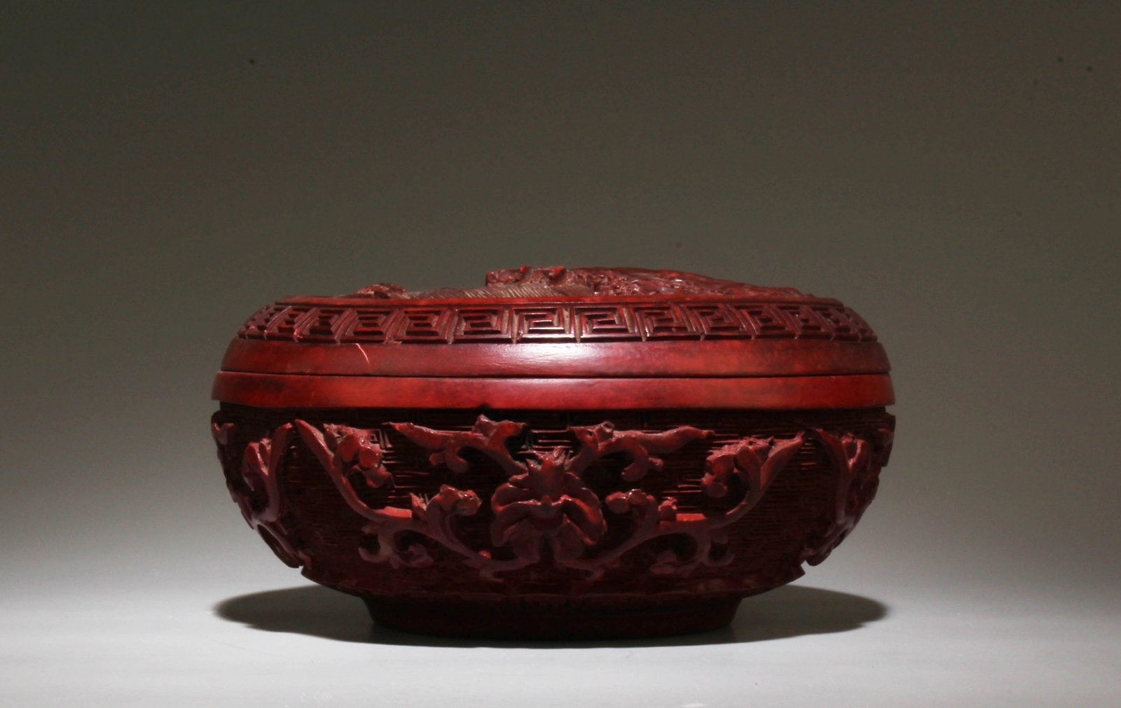 A Cinnabar Container with Lid - 2