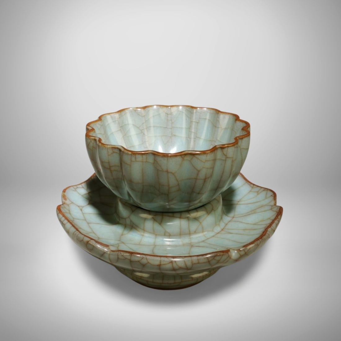 A Guanyao Cup with Stand: A Guanyao Cup with Stand. Dimension: 5.25" x 3.5".