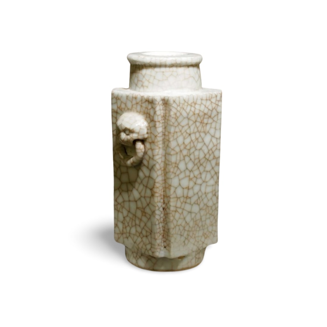 A Porcelain Cong Vase: A Porcelain Cong Vase. Dimension: 4.5" x 8".