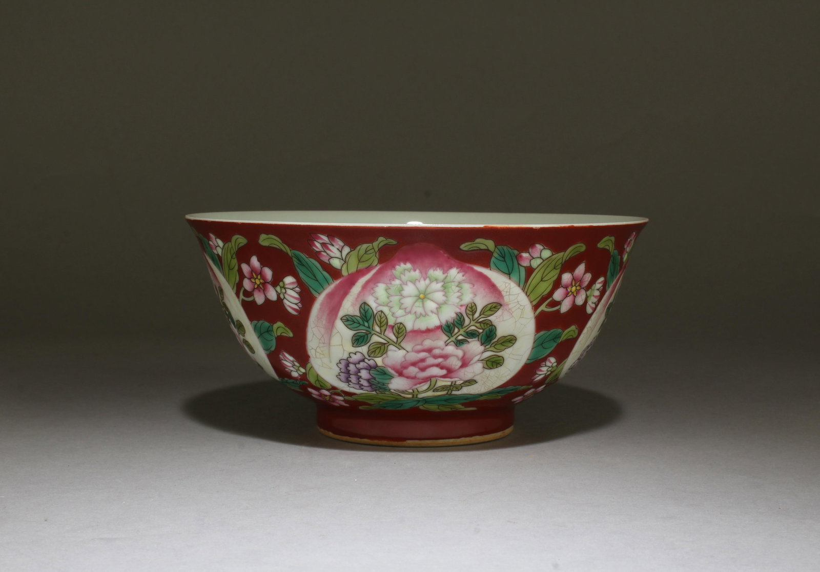 Chinese Famille Rose Porcelain Bowl: Chinese Famille Rose Porcelain Bowl. 'QianLong' mark. Diameter: 5.9"
