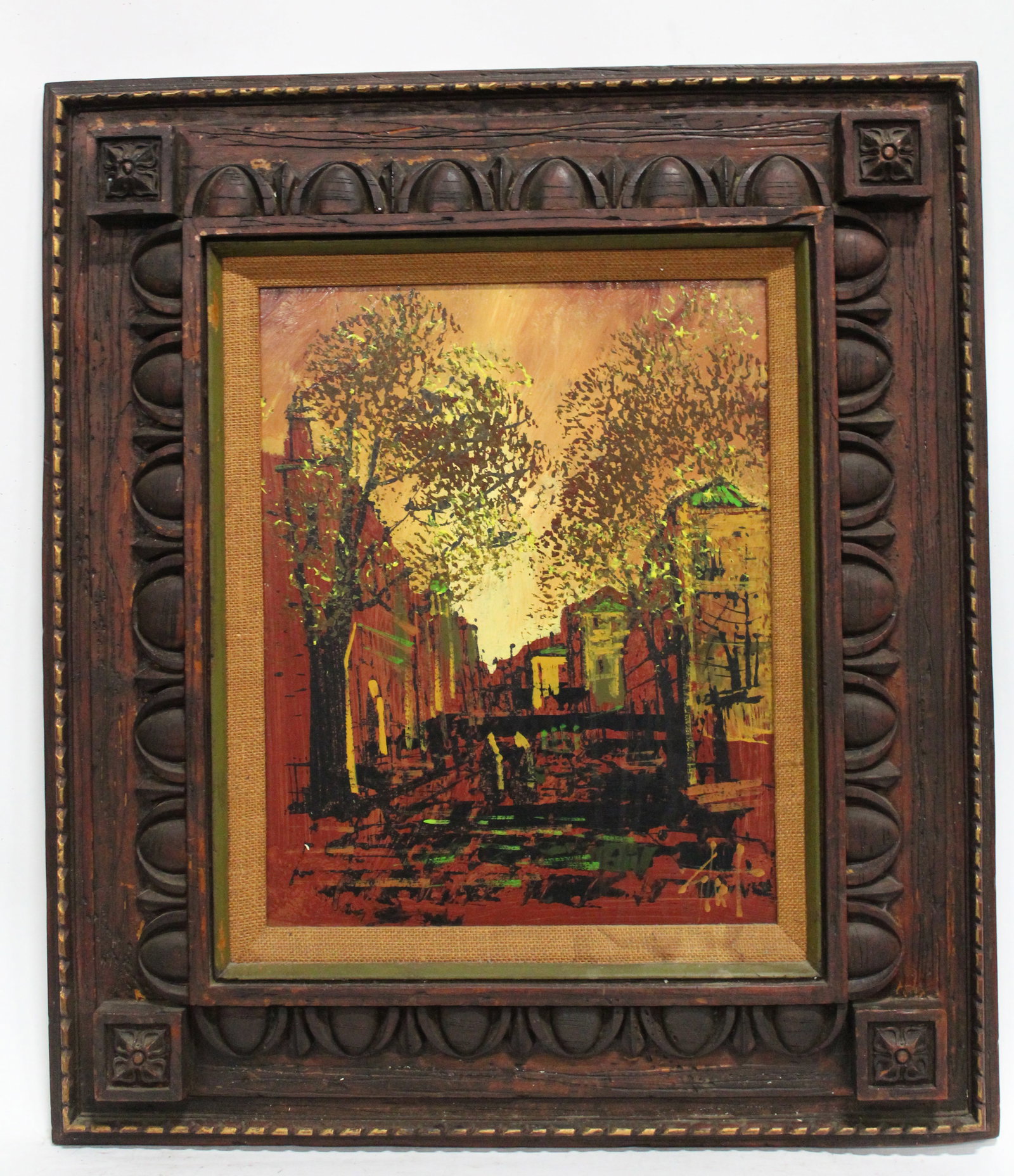 A Framed Oil Painting: A Framed Oil Painting. Length: 28.5" Height: 32.5"